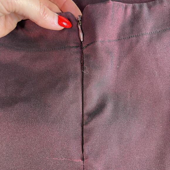 Y2K Sharkskin Pants No Boundaries Jrs 13 Maroon Iridescent Vtg Straight Grunge - Picture 5 of 15